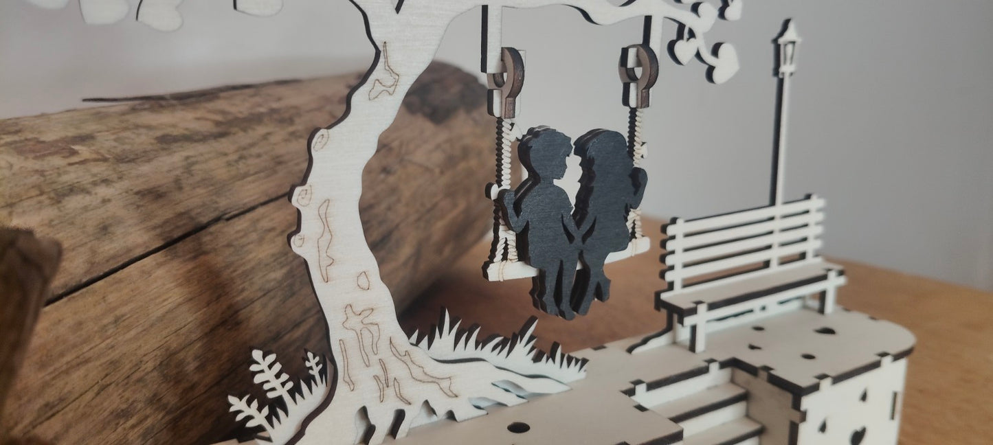 Décoration en bois – Balançoire romantique