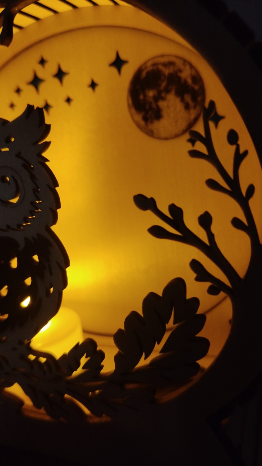 Lampe Chouette en Bois Lumineuse – Décoration Nature