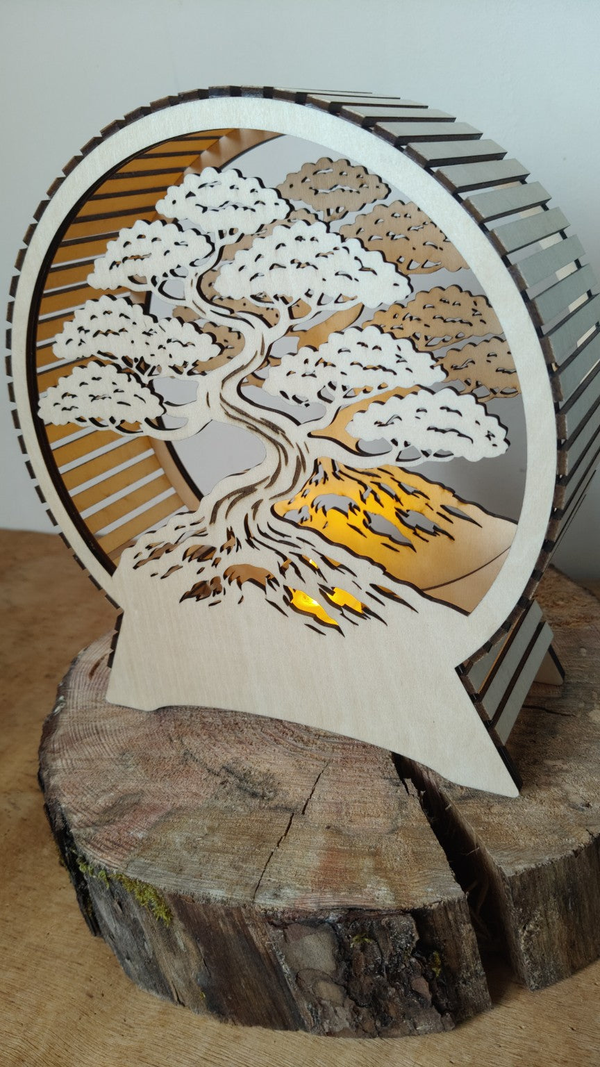 Lampe Bonsaï en Bois – Ambiance Zen & Lumière Chaleureuse